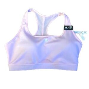 Adidas 44D clear pink sports bra NWT